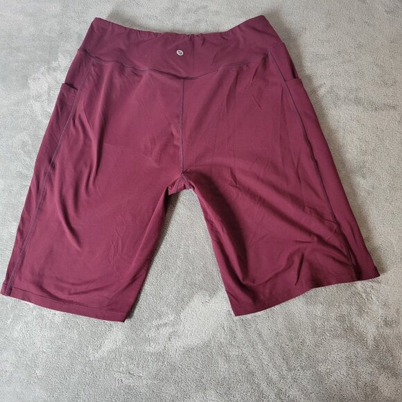 Baleaf Womens Shorts 2XL Plus Leggings Burgundy Activewear Comfy Pockets BUR6E - Picture 6 of 10